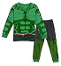 Sidney Boys Summer Hulk Pajamas Sets Cotton Green (4t, Green)