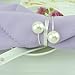 Elinq Set of 12 Pearls Napkin Rings for Wedding, Party, Holiday, Dinner Decor (Silver)