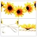 Boao 12 Pcs Sunflower Hair Accessories Include 10 Sunflower Hair Clips and 2 Headband, Hippie Daisy Clips Flower Crown Wreath for Women Bridesmaids Wedding