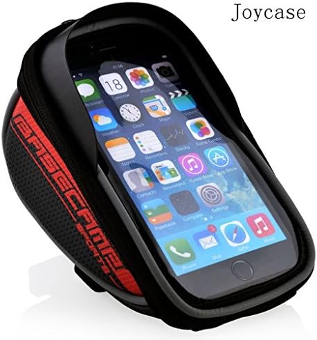 Joycase New Design 4-5.5-inch Waterproof Touch-screen Dual Zipper Mountain Cycling Bicycle Bike Road Front Frame Bag Tube Pannier Rack Trunk Saddle Bag Fit for iPhone 6 6s Plus / Sony Z Series - Red