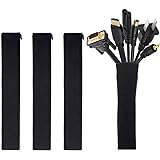 Cable Management Sleeve, JOTO Cord Management System for TV/Computer/Home Entertainment, 19-20 inch Flexible Cable Sleeve Wra