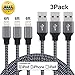 Eashion iPhone Charger 3pcs 6ft Nylon Braided 8Pin Lightning to USB Cable Cord Charger Compatible with iPhone 7 7 Plus 6 6s 6 plus 6s plus, iPhone 5 5s 5c,iPad, iPod and More(Black)