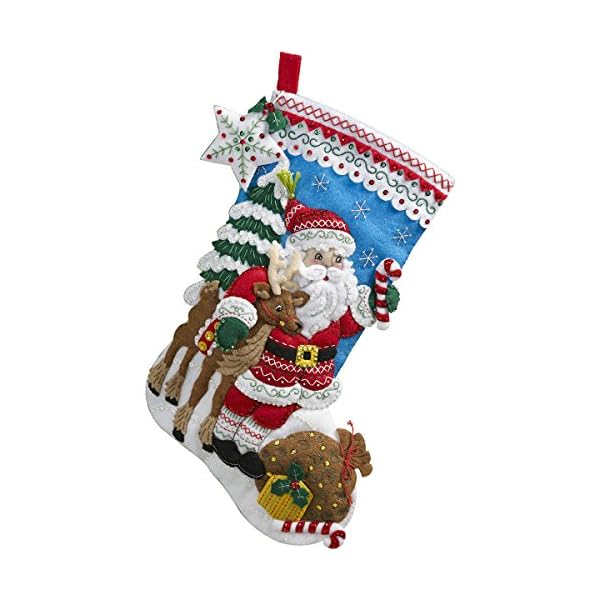 Bucilla Nordic Santa Felt Applique Stocking Kit, 86647 18-Inch