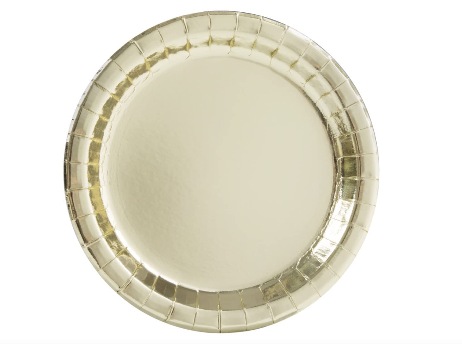 Unique Party 32295 - 23cm Foil Gold Paper Party Plates, Pack of 8