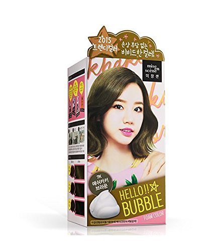 Amore Pacific Mise En Scene Hello Bubble Foam Color No Damaged Hair Self Hair Dye (2015 New Girls Day Version) ((7K) Urban Khaki Brown)