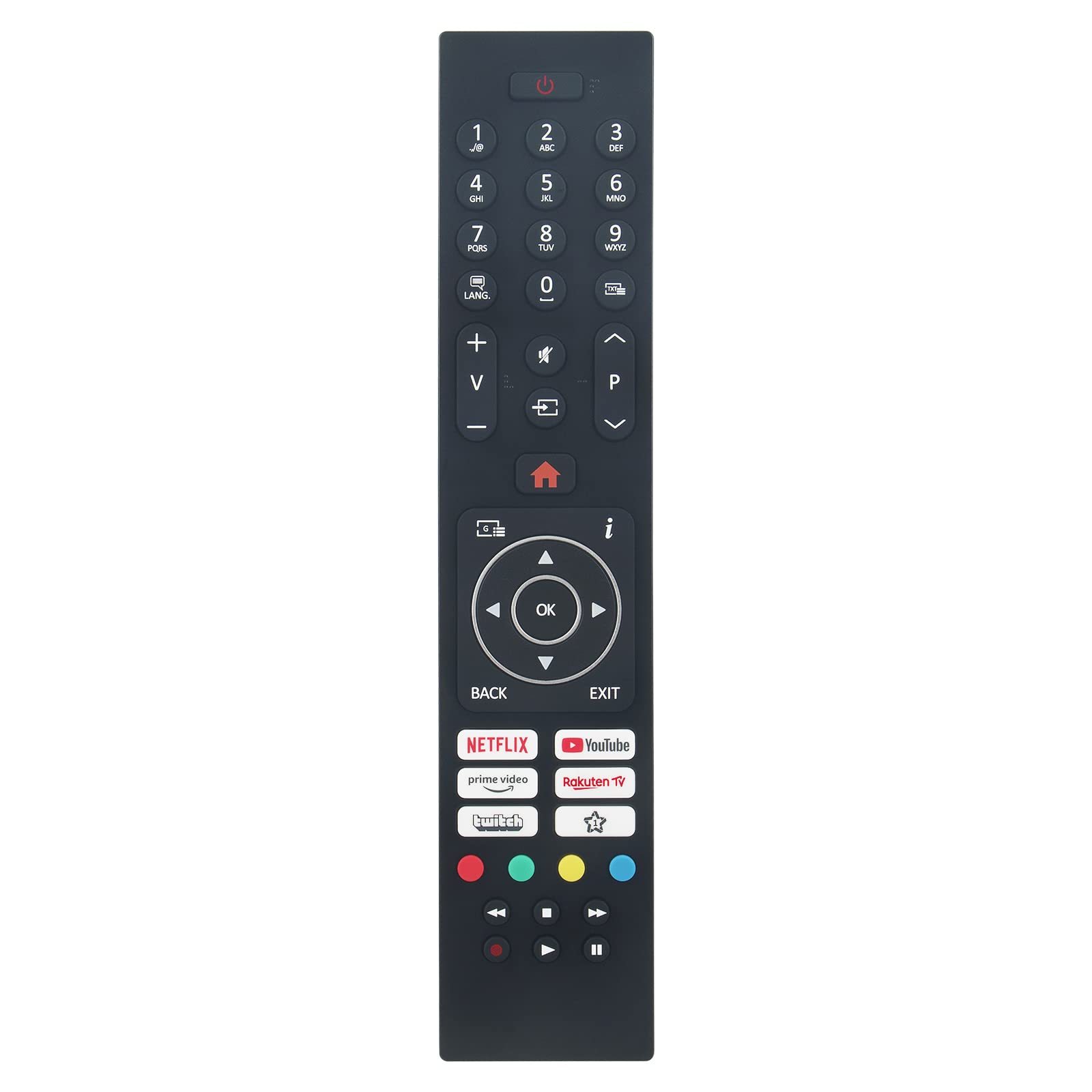 Replacement Remote Control RC45135P Sub RC4590P RCA45185 Fit for HomeX VESTEL JVC Smart TV F32ST2000