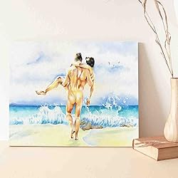 Men'S Art-Watercolor Painting Gay Man-Gay Art