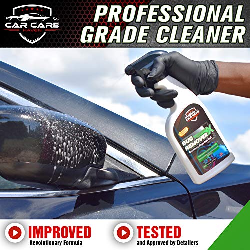 Car Care Haven Bug Remover X - Tar, Goo, Road Grime, Tree Sap, Bird Poop, Cleaner for Vehicles - Windshields, Mirrors, Grills & Hood - Bugs Removal Spray for Cars, Motorcycle, Boat, Truck & Campers - Thumbnail 4