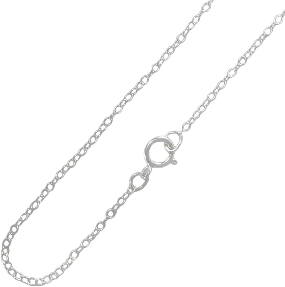 925 Sterling Silver Chain, 1.1 mm Simple Cable Chain for Pendants (16-30 Inches)