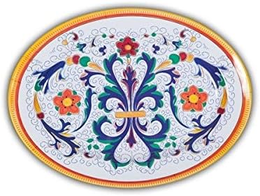 Italian Inspired Melamine Picnic Ricco Oval Plastic Platter