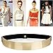 ALAIX Fashion Womens Gold Mirror Stretch Waist Dress Belt