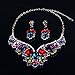 Hamer Collar Costume Jewelry Crystal Choker Pendant Statement Chain Charm Necklace and Earrings Sets Women (3#)