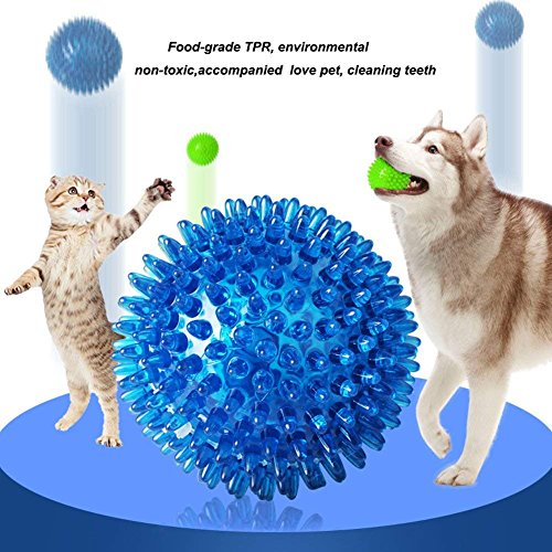 3 Pcs Pet Squeaky Chewing Balls Puppy Chew Toys Soft Stab Balls Cleaning Teeth Toys Play Balls with  - //coolthings.us