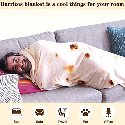 mermaker Burritos Tortilla Blanket 2.0 Double Sided 71 inches for Adult