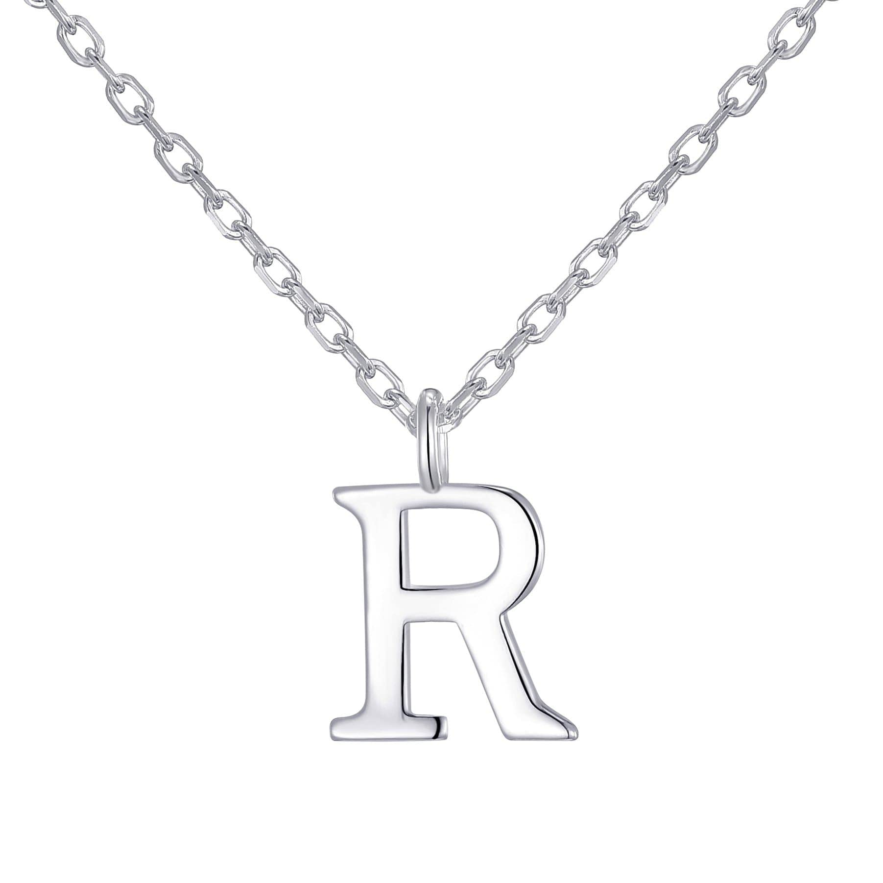 Philip Jones Sterling Silver Initial R Necklace