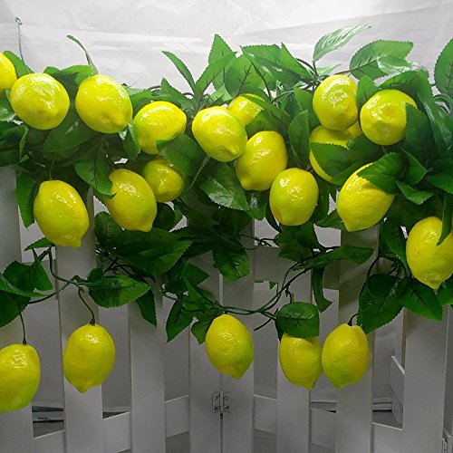 Emulation Flower Art artificial flowers rattan living room roses rattan fruit Grape Leaf vines plastic artificial flowers dried flower ornaments decorated Wedding Flower wall peaches, lemon
