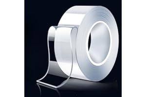 Double Sided Tape Heavy Duty 33FT 1.2in Removable Nano Tape Clear Strong Adhesive Mounting Tape for Poster Carpet Household (