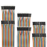 EDGELEC 120pcs Breadboard Jumper Wires 10cm 15cm 20cm 30cm 40cm 50cm 100cm Optional Arduino Wire Dupont Cable Assorted Kit Male to Female Male to Male Female to Female Multicolored Ribbon Cables