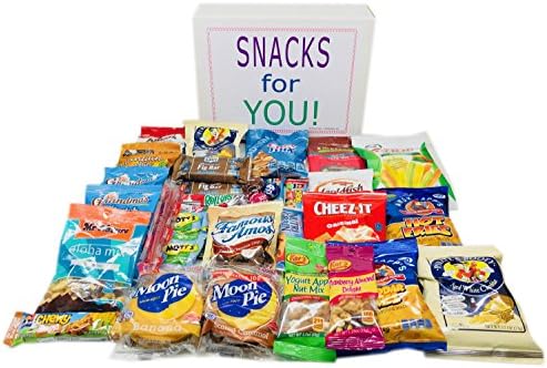 Snack Box Variety Pack of Sweet and Salty Treats Ideal as College Military Care Package for Men and Women (40 Count)
