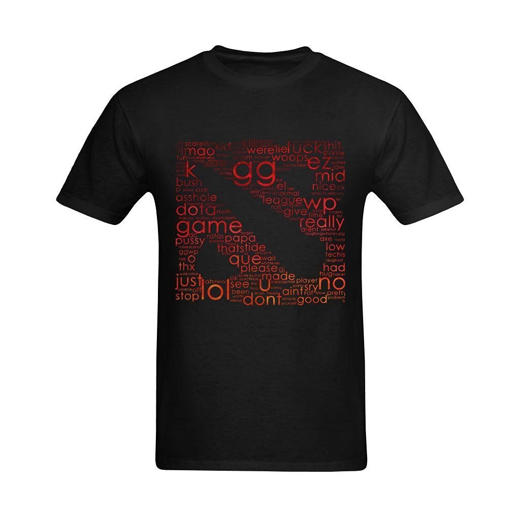 Xouaen Mens Dota 2 Words Logo T Shirt