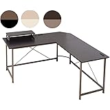 山善 デスク 幅160×奥行160×高さ76cm L字 モニター台付き 2口コンセント2箇所 アジャスター付き 組立品 ダークブラウン PND-1600(DBR)