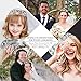 FRCOLOR 2Pcs Silver Crystal Tiara Crown Elegant Wedding Princess Crown with combs for Women Girls Bridal Exquisite Headband