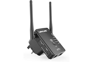 WAVLINK N300 WiFi Extender, WiFi Extenders Signal Booster for Home with 2 Ethernet Port, Single Band WiFi Range Extender, Internet Booster Supports Repeater/Router/AP Mode, Plug and Play, WPS