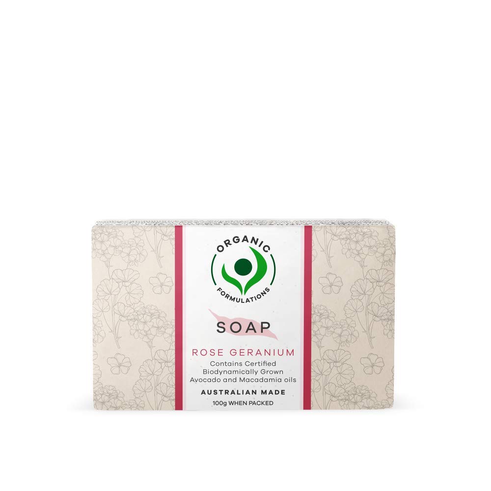 Organic Formulations Rose Geranium Soap 100gm