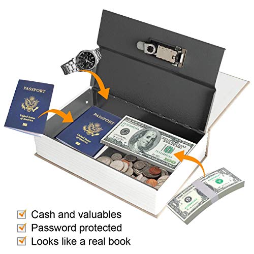 Jssmst Diversion Book Safe with Combination Lock, Secrect Hidden Safe