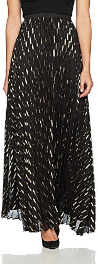 black pleated maxi skirt uk