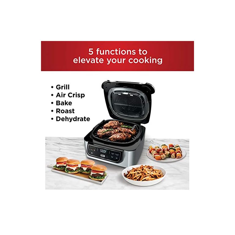 Ninja AG301 Foodi 5in1 Indoor Grill with Air Fry, Roast, Bake