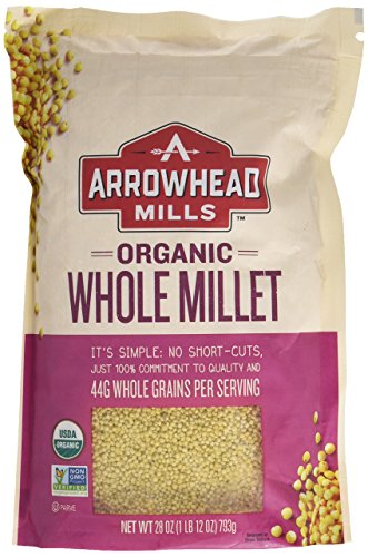 Arrowhead Mills Organic Whole Millet, 28 Ounce (Pack of 6)