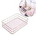 OUNONA Organizer Metal Wire Mesh Basket Rack for Desktop Clothing Storage/Fruit Snacks Tray/Kitchen Tool Holders (Rose Gold)