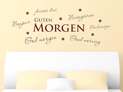 Graz Design Adesivo Da Parete International Per Camera Da Letto Diverse Lingue Buongiorno Grigio Fumo 104 X 40 Cm Amazon It Casa E Cucina