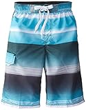 Kanu Surf Big Boys' Hydroflex Swim Trunks, Black, Large (14/16)