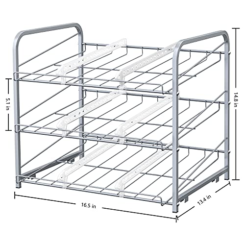 BTY Can Organizer for Pantry Stackable 2 Pack, Can Storage Organizer