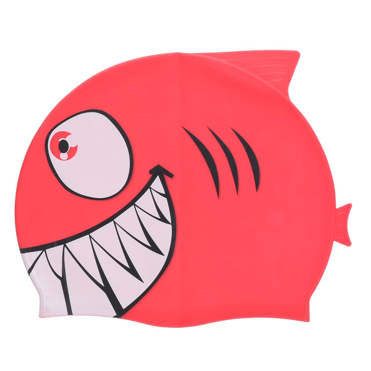 Veemoon Swimming Cap, Swim Cap for Kids Cartoon Shark Fish Shaped Waterproof SiliconeHat Non-Slip Comfortable Swimming Hat Elasticity Swim for Women