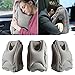 Travel Pillow, Portable Head Neck Rest Inflatable Pillow from HOMCA, Design for Airplanes, Cars, Buses, Trains, Office Napping, Camping - Includes FREE Eye mask (Gray)