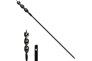 YOKOCUT Flexible Installer Drill Bit 9/16 Inch x 54 Inch, Wire Pulling and Fishing, Auger Head Installer Drill Bit, Fish Bit for Pulling Wires in Walls Ceilings and Sidewalks, 1/4" 3-Flat Anti-Slip Shank