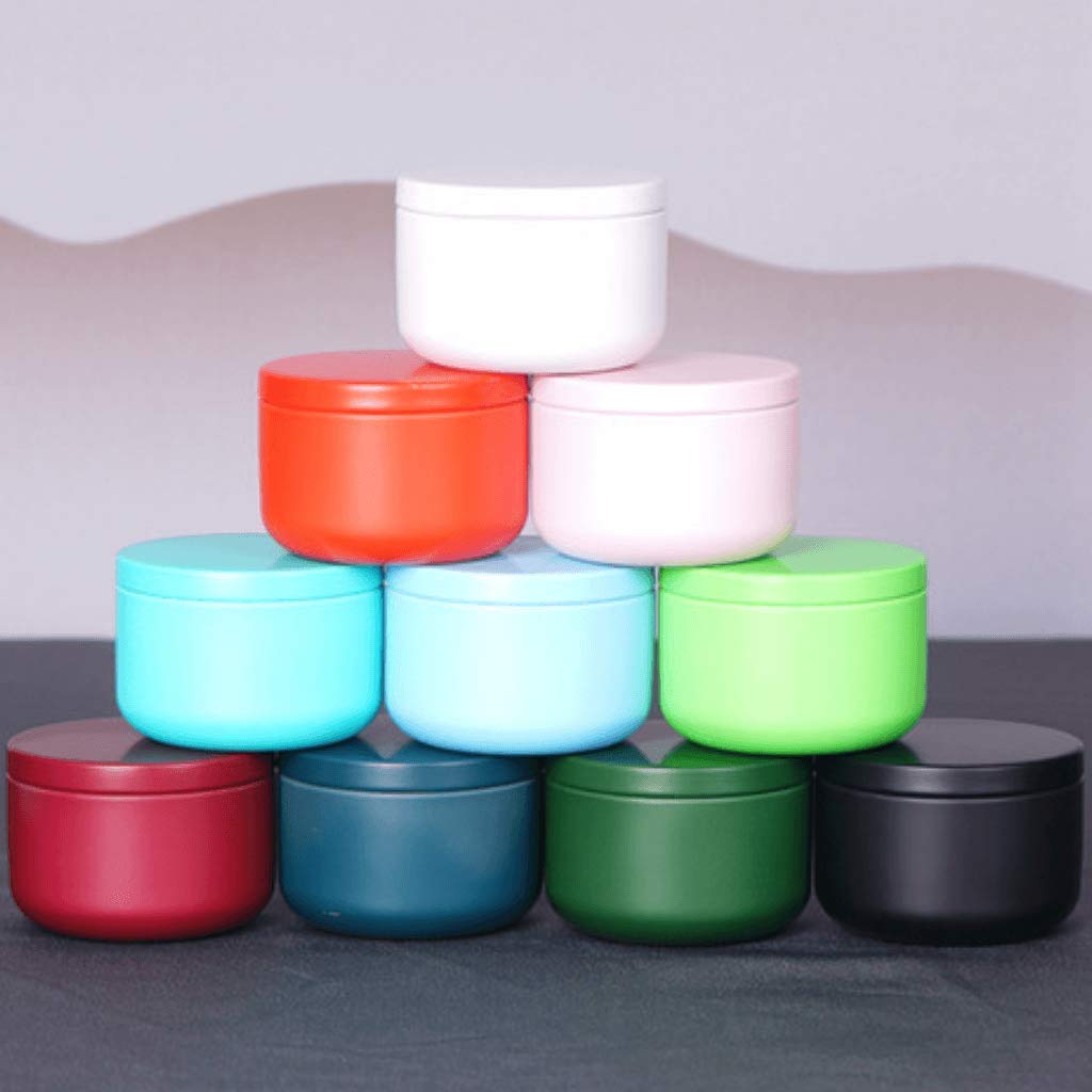 10Pcs 1.7oz/50ml/50g Aluminum Round Tin Jar Empty Refillable Containers - Metal Tin Cans With Lids for Cosmetics Lip Balm Candles Tea Pills Herbs Mints Spice Salve Candies Powders & DIY Accessories