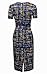 UDORA Square Neck Optical Illusion Business Pencil Midi Dress (S)