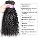 Flady Brazilian Virgin Kinky Curly Hair Bundles with Closure (16 18 20+14inch) 10a Unprocessed Brazilian Curly Weave Human Hair 3 Bundles with Closure