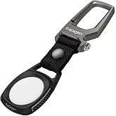 Spigen for AirTag Holder, with Keychain, Ring, Carabiner, Rugged Armor | for 2nd Gen (2026) & 1st Gen Daily Carry - Black