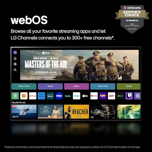 LG 43-Inch Class QNED80T Series LED Smart TV 4K Processor Flat Screen with Magic Remote AI-Powered with Alexa Built-in (43QNED80TUC, 2024)