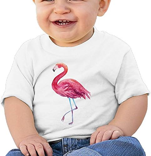 DIMANNU Infants T Shirts Toddlers Cotton Short Sleeves Flamingo Unisex 6-24 Months