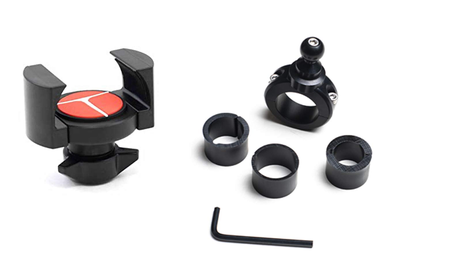 Techmount Universal Motorcycle Handlebar Smart Phone & GPS Mount Kit - 4-30912-B-TECHGRIPPER