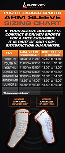 image for B-Driven Sports | Padded Knee & Arm Compression Athletic Sleeves | Dur