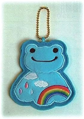 Amazon かえるのピクルス てるてる坊主 ワッペンバッジ 水色 バッジ おもちゃ