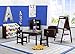 Delta Children MySize Kids Double-Sided Storage Easel -Ideal for Arts & Crafts, Drawing, Homeschooling and More, Dark Chocolate