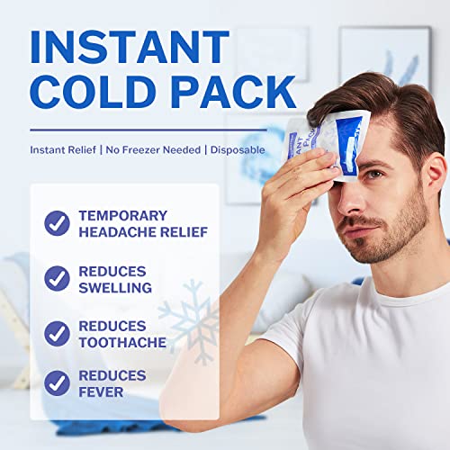 25 Pack Instant Cold Packs Instant Ice Packs for Injuries